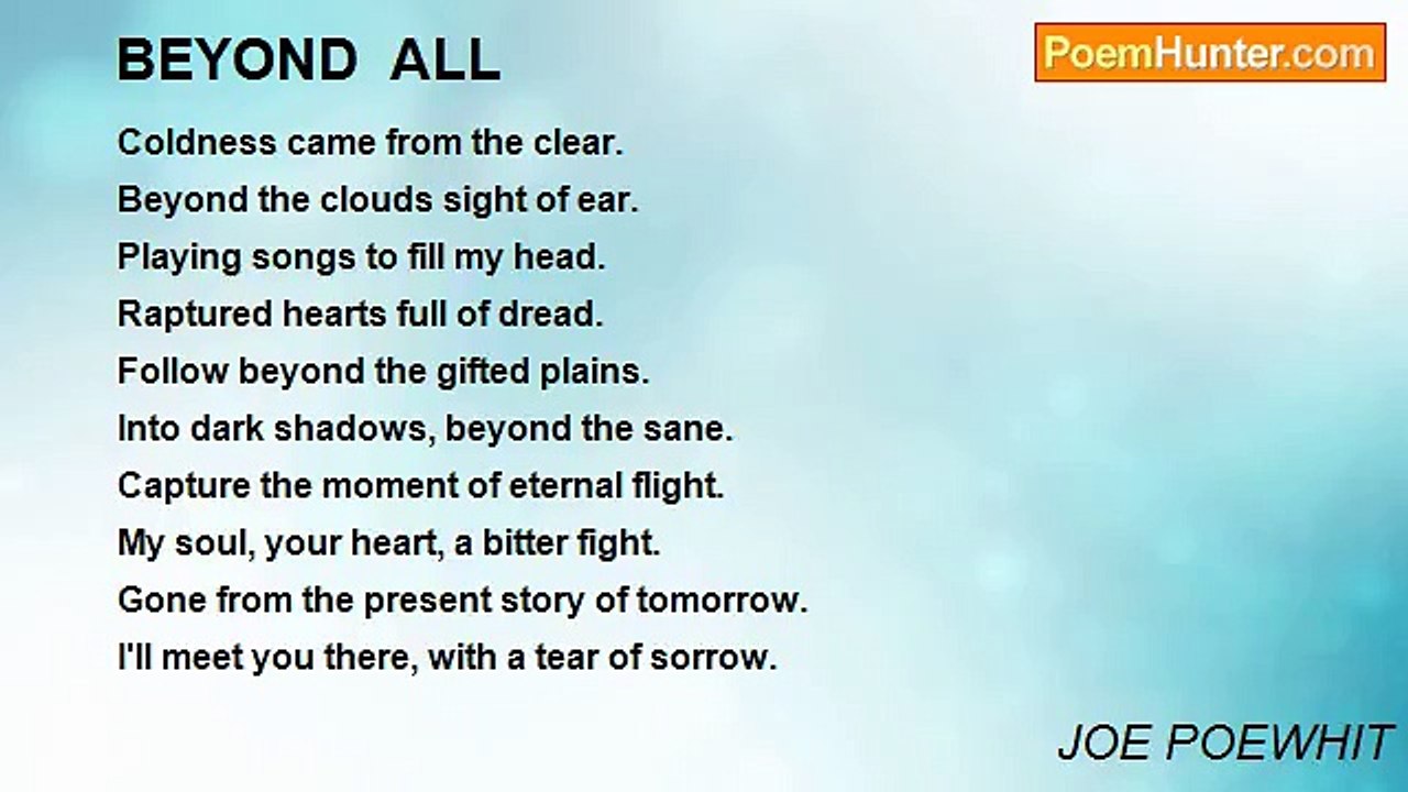 JOE POEWHIT - BEYOND  ALL