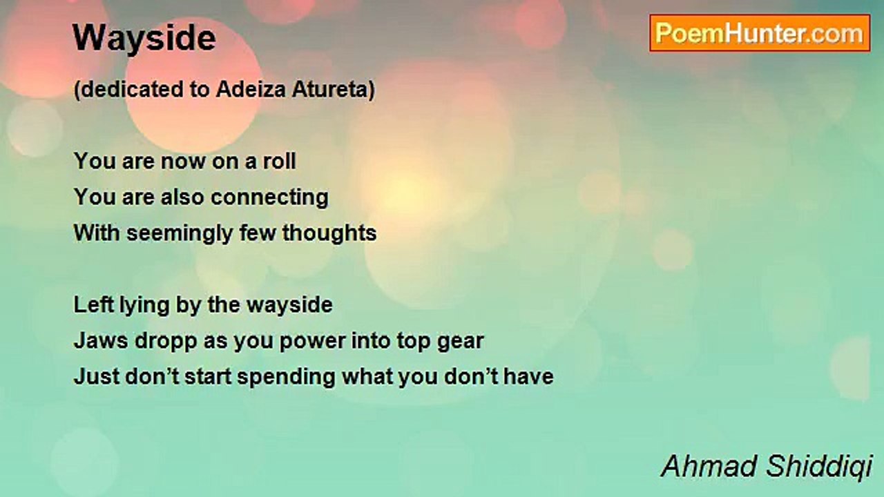 Ahmad Shiddiqi - Wayside