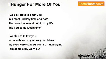 Meggie Gultiano - I Hunger For More Of You