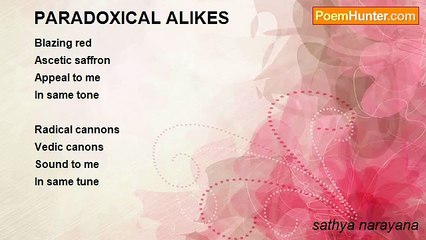 sathya narayana - PARADOXICAL ALIKES