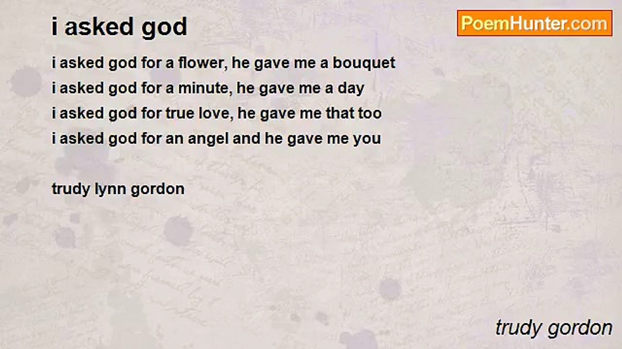 trudy gordon - i asked god