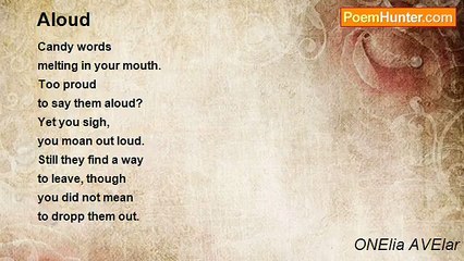 ONElia AVElar - Aloud