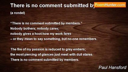 Paul Hansford - There is no comment submitted by members.