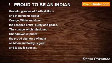 Rema Prasanaa - !   PROUD TO BE AN INDIAN