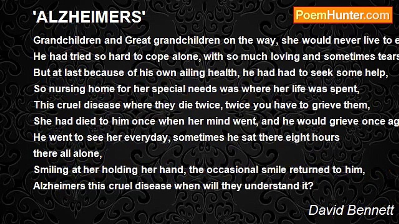 David Bennett - 'ALZHEIMERS'