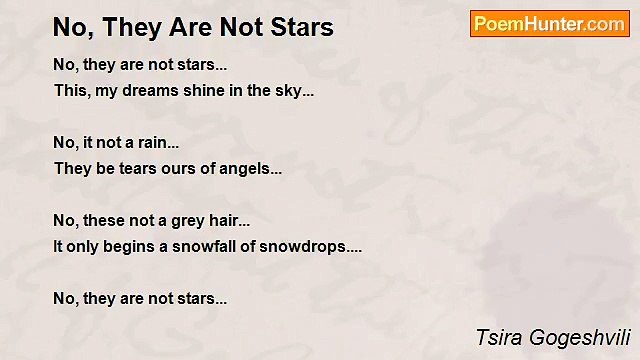Tsira Gogeshvili - No, They Are Not Stars
