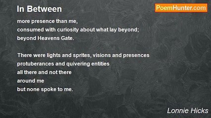 Lonnie Hicks - In Between