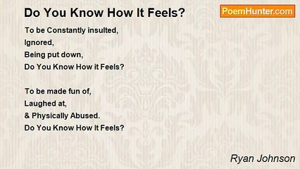 Ryan Johnson - Do You Know How It Feels?