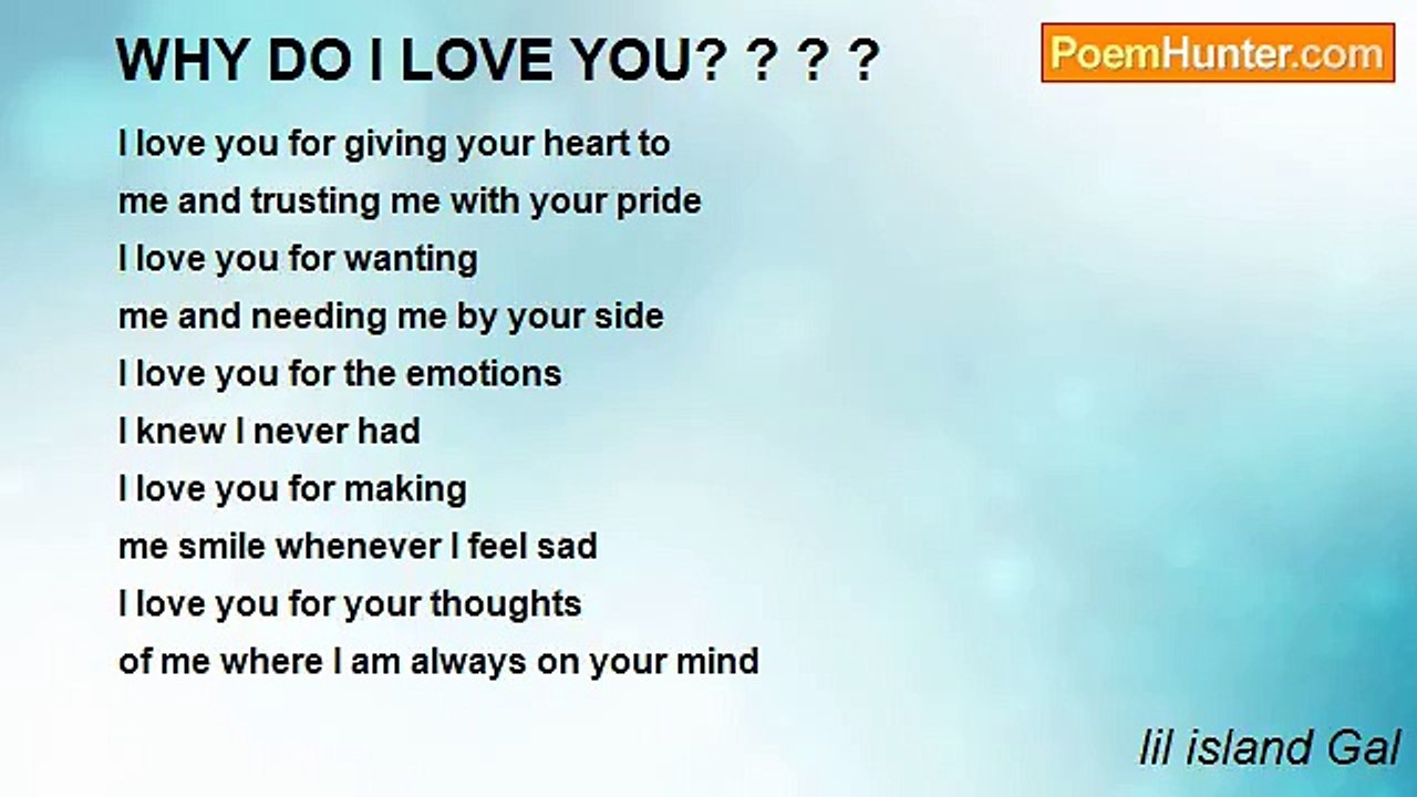 lil island Gal - WHY DO I LOVE YOU? ? ? ?