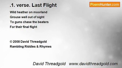 David Threadgold   www.davidthreadgold.com - .1. verse. Last Flight