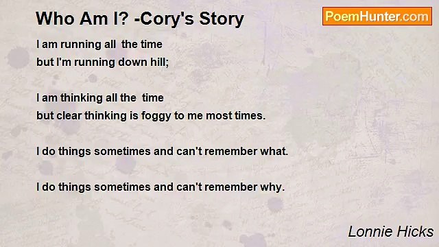 Lonnie Hicks - Who Am I? -Cory's Story