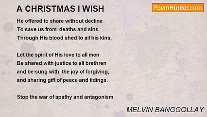 MELVIN BANGGOLLAY - A CHRISTMAS I WISH