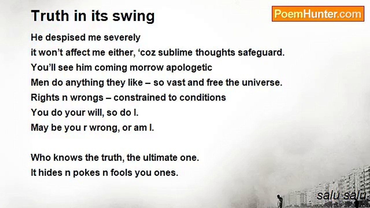 salu salu - Truth in its swing