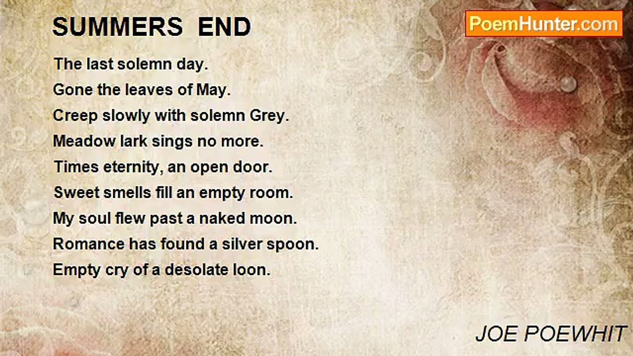 JOE POEWHIT - SUMMERS  END