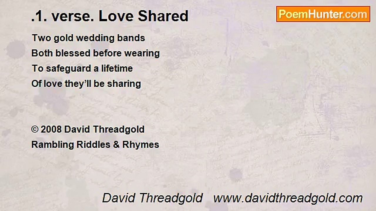 David Threadgold   www.davidthreadgold.com - .1. verse. Love Shared