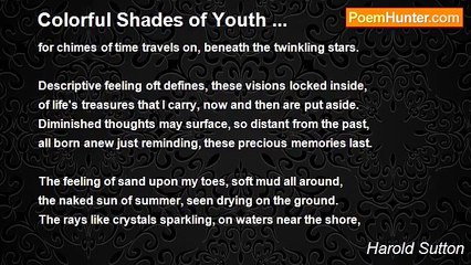 Harold Sutton - Colorful Shades of Youth ...
