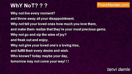 tanvi damle - WhY NoT? ? ?