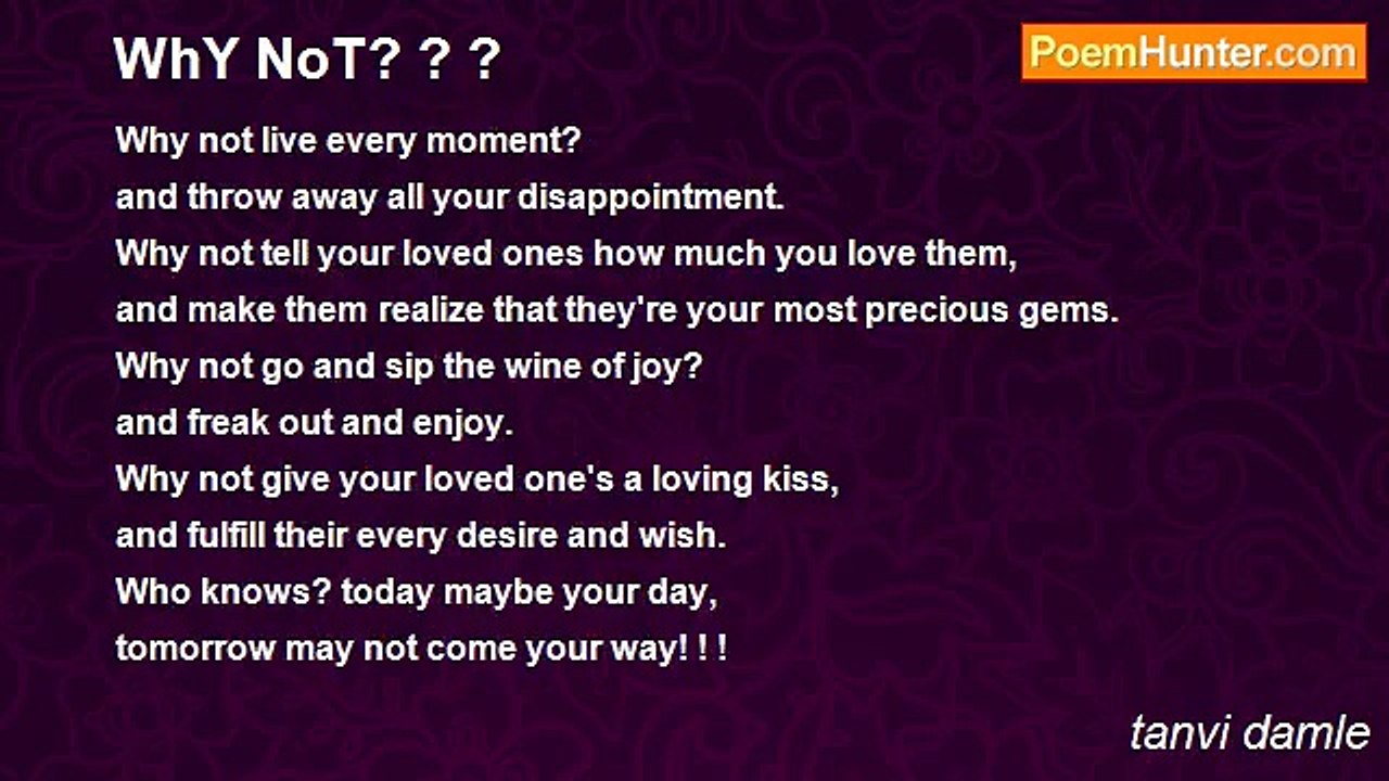 tanvi damle - WhY NoT? ? ?