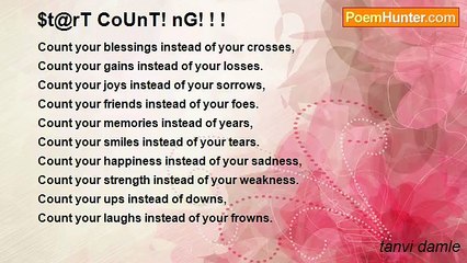 tanvi damle - $t@rT CoUnT! nG! ! !