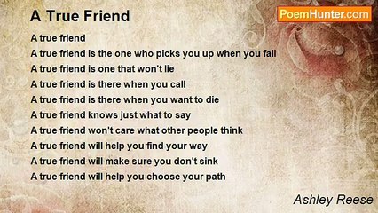 Ashley Reese - A True Friend