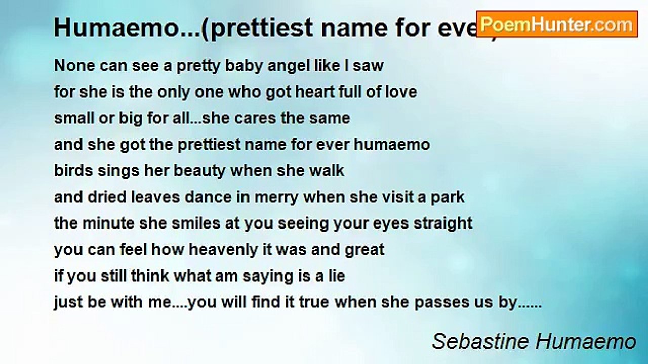 Sebastine Humaemo - Humaemo...(prettiest name for ever) ....