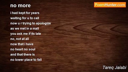 Tareq Jalabi - no more