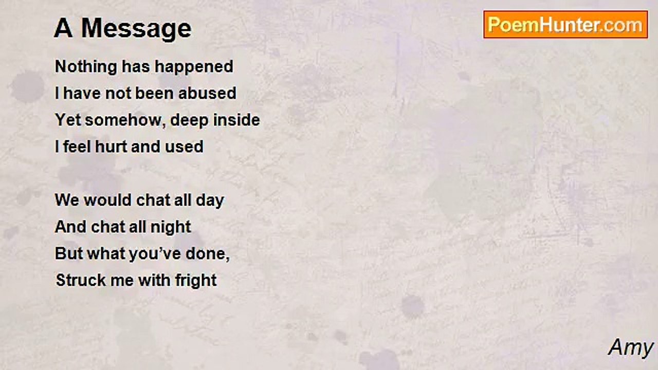 Amy - A Message