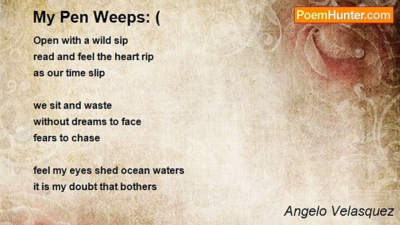Angelo Velasquez - My Pen Weeps: (
