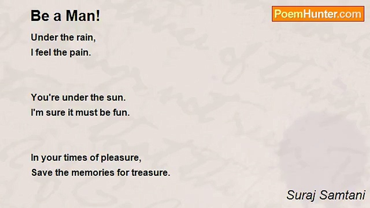 Suraj Samtani - Be a Man!
