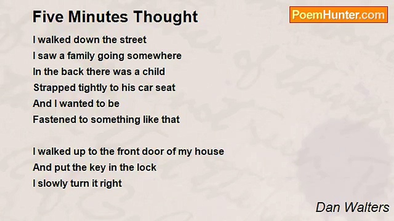 Dan Walters - Five Minutes Thought
