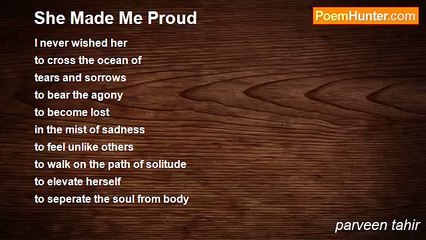 parveen tahir - She Made Me Proud