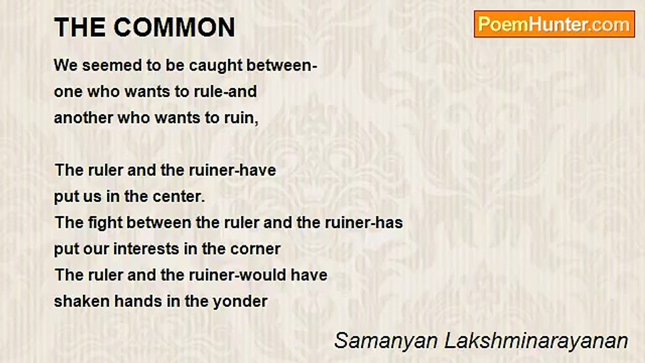 Samanyan Lakshminarayanan - THE COMMON