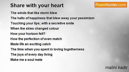malini kadir - Share with your heart