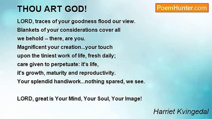 Harriet Kvingedal - THOU ART GOD!