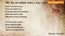 Raman Savithiri - 797. As an infant cries, I cry, I cry and I cry.                021208