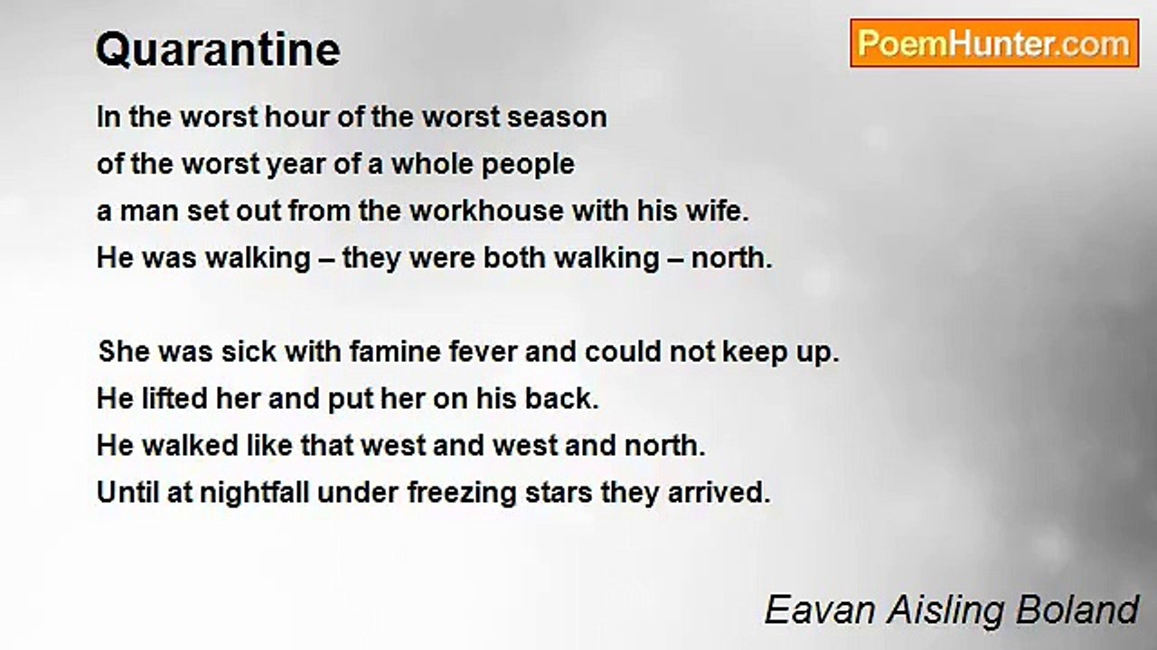 Eavan Aisling Boland - Quarantine