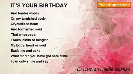 Dr Kamran Haider Bukhari - IT’S YOUR BIRTHDAY