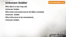 Devin Weseen - Unknown Soldier