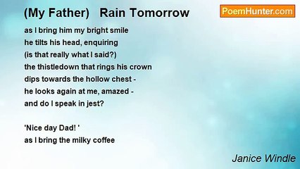 Janice Windle - (My Father)   Rain Tomorrow