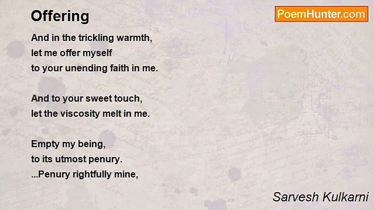 Sarvesh Kulkarni - Offering