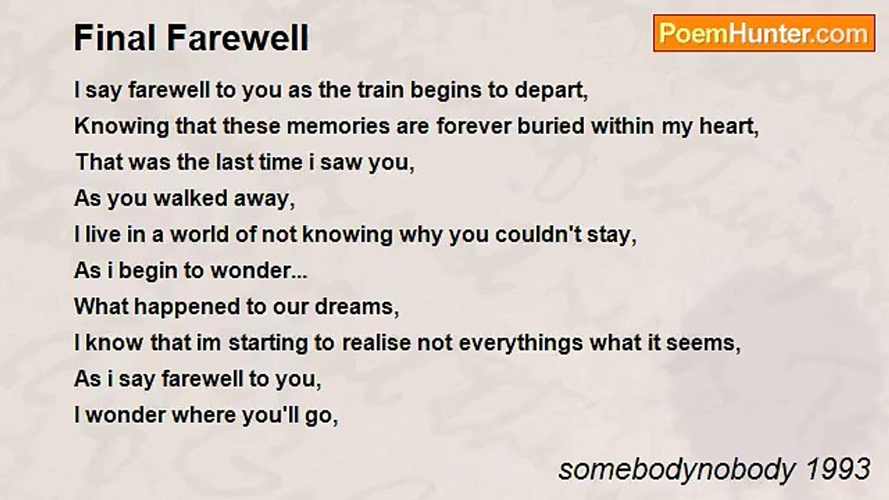 somebodynobody 1993 - Final Farewell