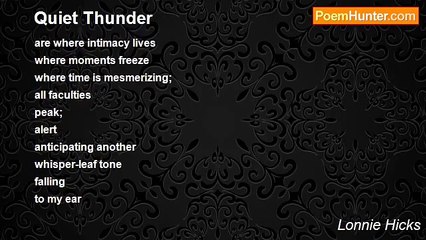 Lonnie Hicks - Quiet Thunder