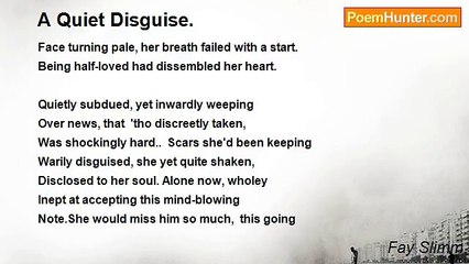 Fay Slimm - A Quiet Disguise.