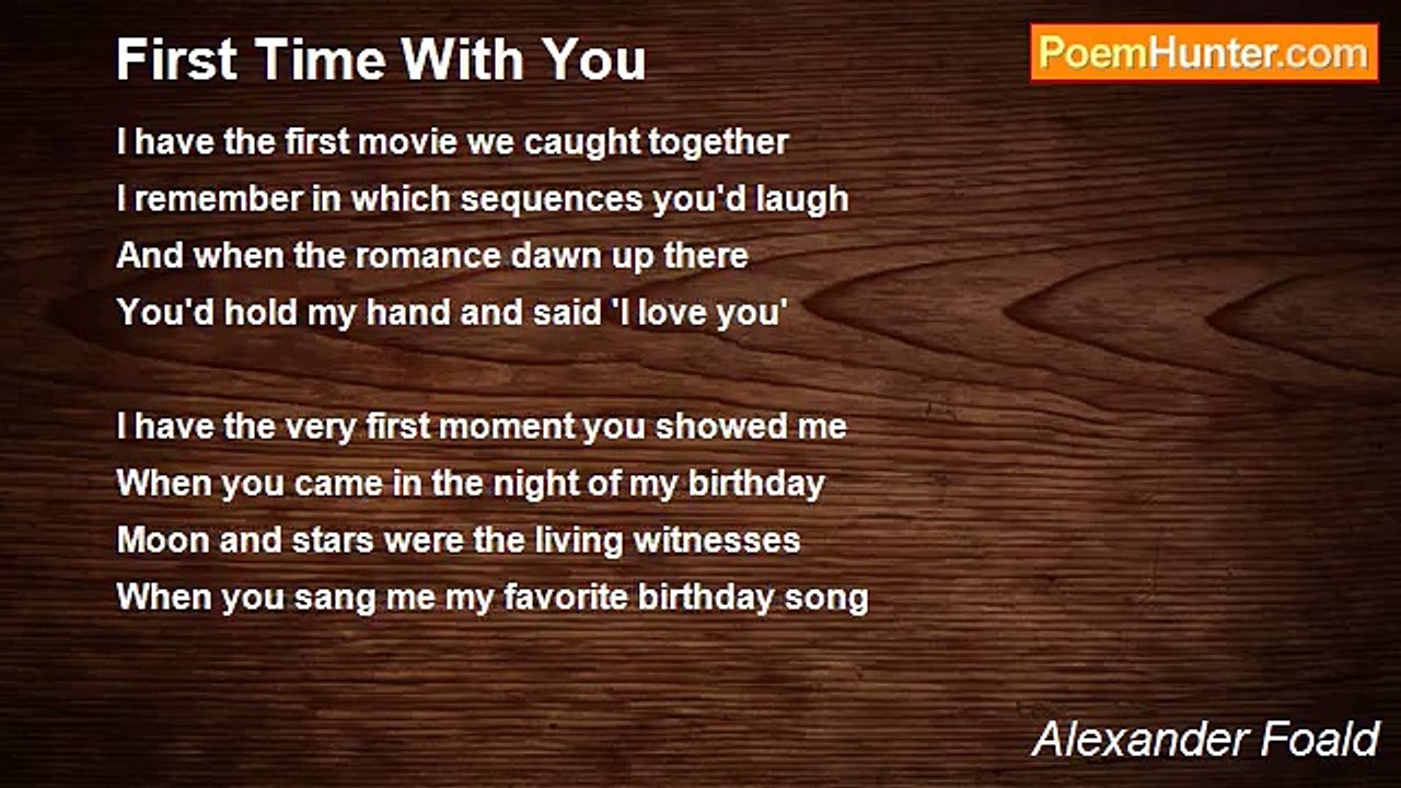 Alexander Foald - First Time With You