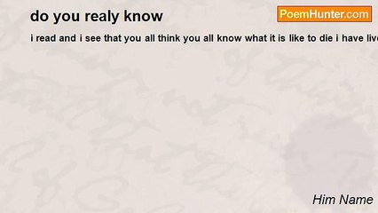 Him Name - do you realy know