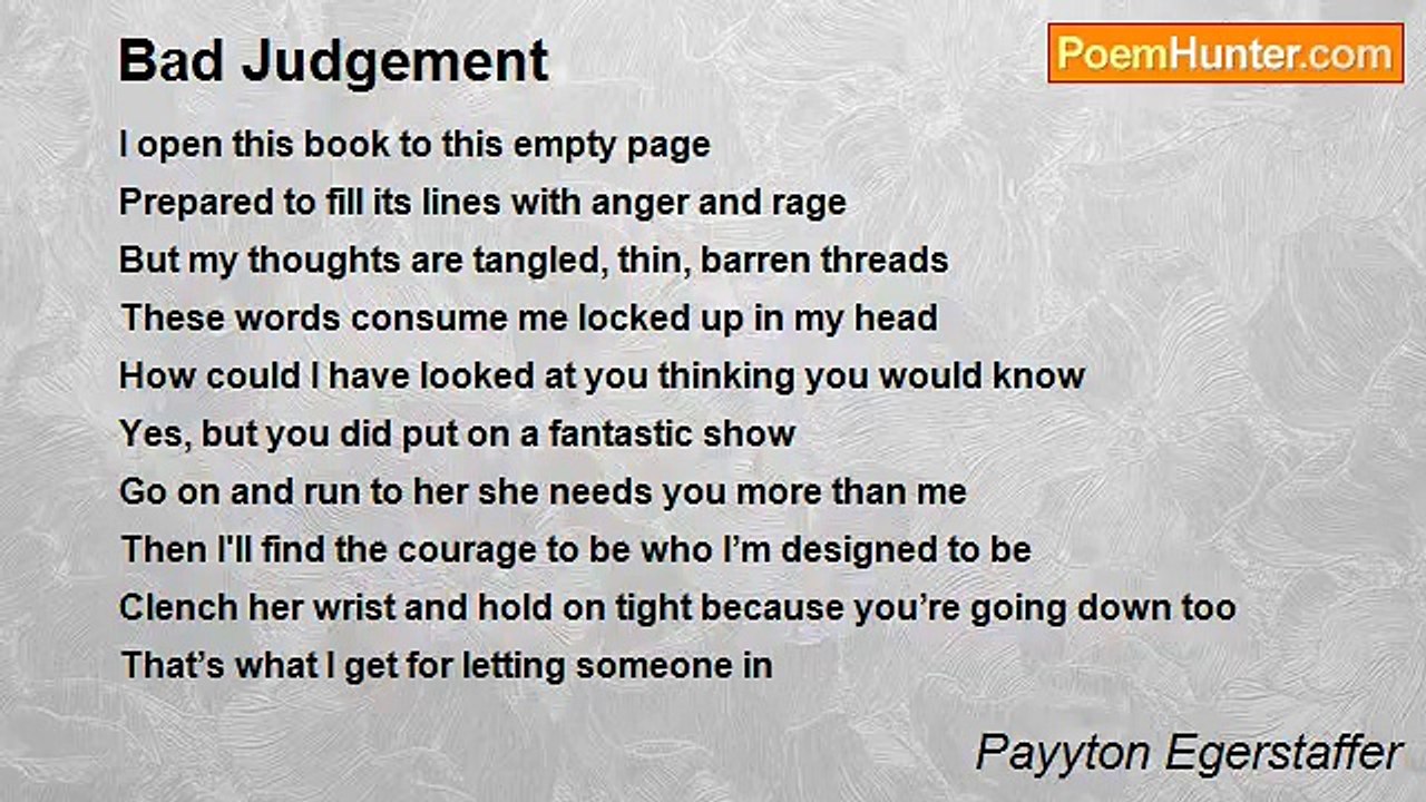 Payyton Egerstaffer - Bad Judgement