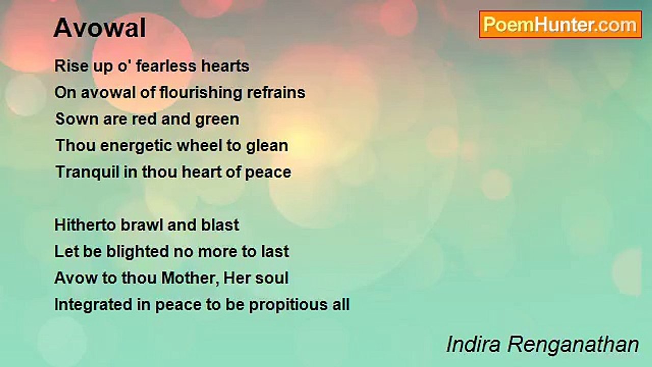 Indira Renganathan - Avowal