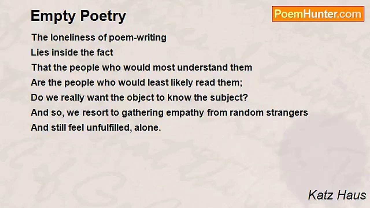 Katz Haus - Empty Poetry
