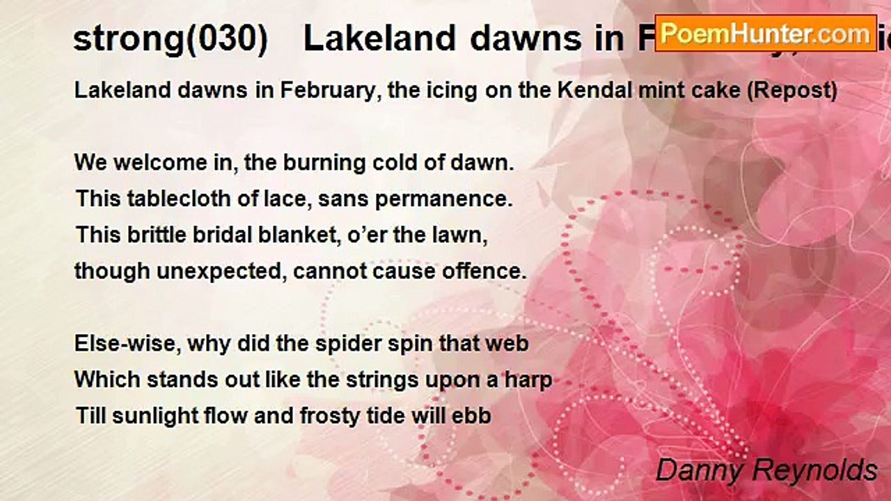 Danny Reynolds - strong(030)   Lakeland dawns in February, the icing on the Kendal mint cake (Repost)  /strong