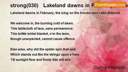 Danny Reynolds - strong(030)   Lakeland dawns in February, the icing on the Kendal mint cake (Repost)  /strong